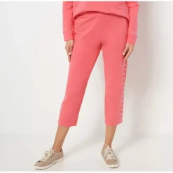 Belle by Kim Gravel Petite French Terry Trimmed Crop Pants - a world of fashionable women's clothing, including a wide selection of dresses and trendy accessories.< Shop All