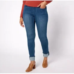 Belle by Kim Gravel Petite Primabelle Cuffed Jean - a world of fashionable women's clothing, including a wide selection of dresses and trendy accessories.< Shop All