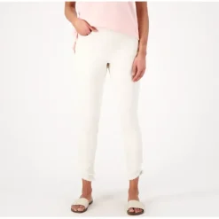Isaac Mizrahi Live Regular True Denim Pull On Ankle Jeans - a world of fashionable women's clothing, including a wide selection of dresses and trendy accessories.< Shop All