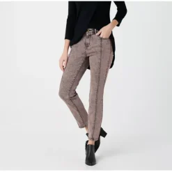 LOGO by Lori Goldstein Distressed Skinny Jeans w/ Front Seams - a world of fashionable women's clothing, including a wide selection of dresses and trendy accessories.< Shop All